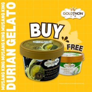 [KLANG VALLEY ONLY] <HALAL> D197 MUSANG KING DURIAN GELATO FREE GELATO SOURSOP